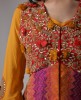 Georgette embroidered Yellow Jacket Style Anarkali Gown